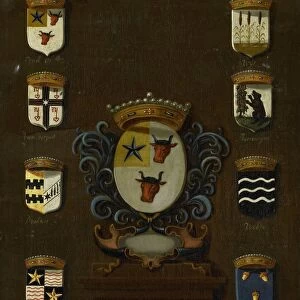 Coat of Arms of Sara van Os, Wife of Jan van Reyersbergh with its eight quarterings