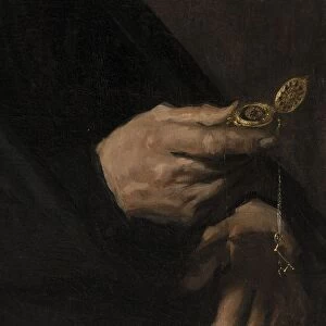 Frans Hals Portrait Man Holding Watch 1643 Oil