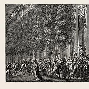 The French Revolution: Desmoulins Rallying the People from the Cafe De Foy, in The