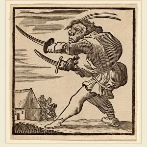 H. Numan after Jacques Callot (Dutch, 1728-1788), Hunchback Brandishing Two Swords