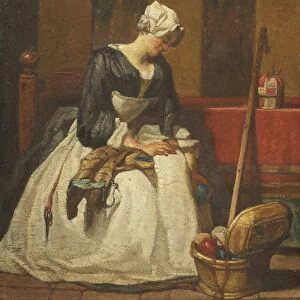 Jean-Baptiste-SimA Chardin Embroiderer Wallpaper Worker