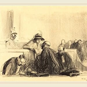 Jean-Louis Forain, Lawyer Talking to His Client, French, 1852-1931, 1915, lithograph