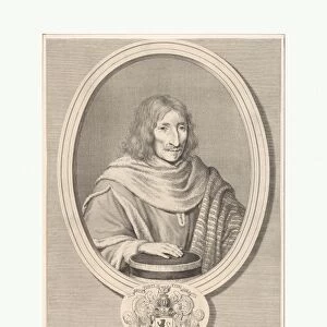 Jean de Mesgrigny ca 1652 Engraving sheet 13 x 9 15 / 16