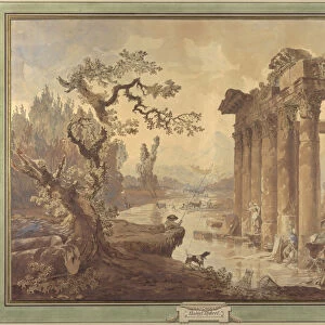 Landscape Ruins Hubert Robert French 1733 1808