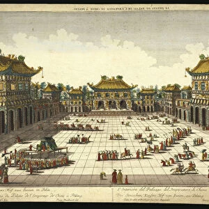 Le dedans du palais de l empereur Chine a Peking