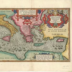 Map Aeneae Troiani Navigatio Ad Virgilij sex priores Aeneidos