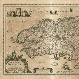 Map Duche de Bretaigne Claude Hardy 1598-1678