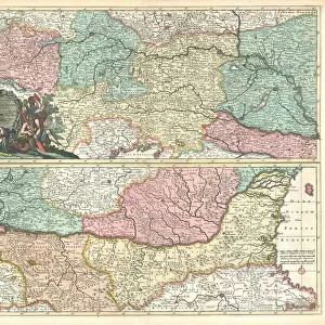 Map Exactissima totius Danubii fluvii tabula et minores
