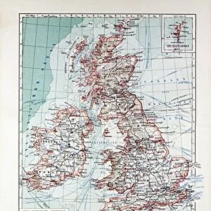 Map of Great Britain and Ireland, 1899