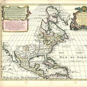 Map L Amerique Septentrionale Guillaume Delisle