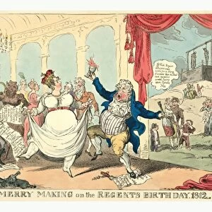 Merry making on the regents birth day, 1812, Cruikshank, George, 1792-1878, etcher