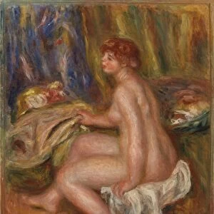 Pierre-Auguste Renoir Seated Female Nude Profile View