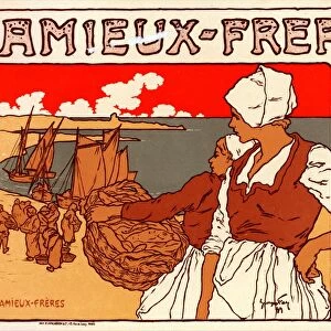 Poster for les Sardines Amieux. Georges Fay, 1871 - 1916, French painter, poster artist