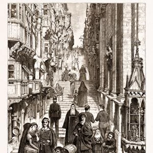 THE PRINCE OF WALES AT MALTA: THE STRADA SAN GIOVANNI, 1876; Those cursed streets