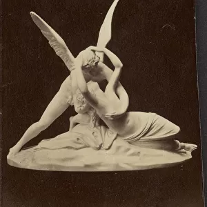 Psyche Revived Cupid Kiss Canova 1870 1890 Albumen silver print