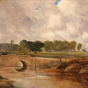 A Rainbow - View of the Stour, Lionel Constable, 1828-1887, British