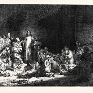 Rembrandts Hundred Guilder Piece, christ Healing the Sick, 1869