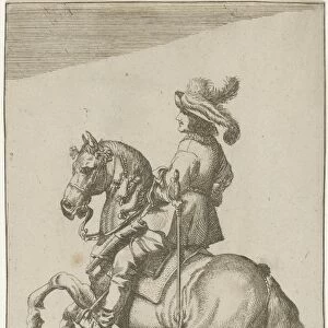 Rider on a rearing horse, Pieter Nolpe, Anonymous, Jan Martszen the Younger, 1623-1703