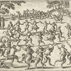 Round Dance, Pieter van der Borcht (I), Philips Galle, 1545 - 1608