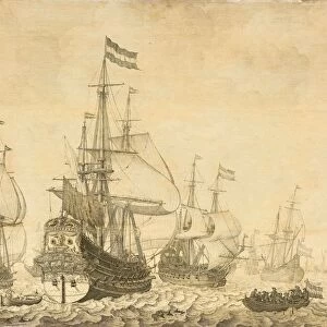 Seascape Dutch Men-of-War Drenthe Prince Frederick-Henry