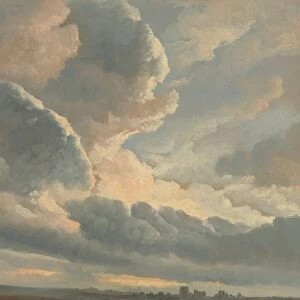 Study of Clouds with a Sunset near Rome