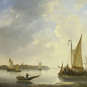 View of Dordrecht from Papendrecht, The Netherlands, Christiaan Lodewijk Willem Dreibholtz