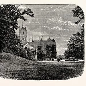 View of the Mansion, Lowther Castle, from the North-west, UK, England, engraving 1870s