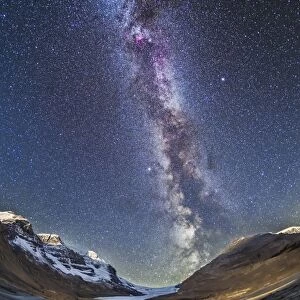 Milky Way over the Columbia Icefields in Jasper National Park, Canada