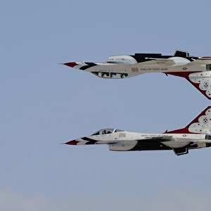 The U. S. Air Force Thunderbirds in calypso pass formation