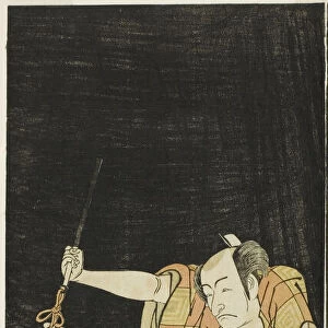 The Actor Ichikawa Danjuro V as Issun Tokubei in Act Eight of the Play Natsu Matsuri... c. 1779. Creator: Katsukawa Shunko
