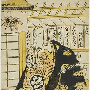The Actor Ichimura Takenojo IV as Kanaya Kingoro in the play "Ima wa Mukashi Omokage Soga, ... 1737. Creator: Torii Kiyomasu