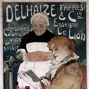 Advertising Poster for the Delhaize Freres & Cie Biscuits, 1900. Artist: Richir, Herman (1866-1942)