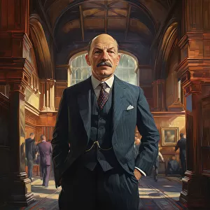 AI IMAGE - Portrait of Clement Attlee, 1950s, (2023). Creator: Heritage Images