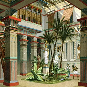 Ancient Egyptian palace interior, 1888. Artist: Firmin Didot