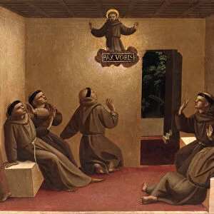 Apparition of Saint Francis at Arles (Scenes from the life of Saint Francis of Assisi), ca 1429. Artist: Angelico, Fra Giovanni, da Fiesole (ca. 1400-1455)
