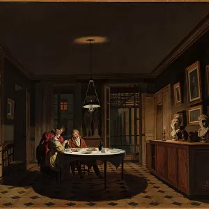 Après le Souper (After dinner), c. 1830. Creator: Boilly, Louis-Léopold (1761-1845)