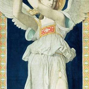 The Archangel Raphael. Cardboard for the windows of the Chapel of St. Ferdinand, 1842
