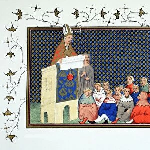 The Archbishop of Canterbury preaching to the English nobility against Richard II