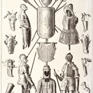 Arms and armour from the Tower of London, 1784. Artist: NC Goodnight