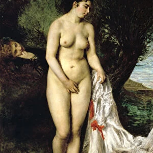 Bather ( La Baigneuse au griffon ), 1870. Artist: Pierre-Auguste Renoir