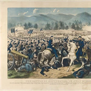 The Battle of Gettysburg, Pa. July 3rd, 1863, 1863. Creator: Currier and Ives