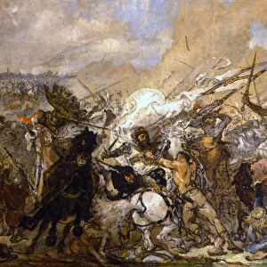 The Battle of Grunwald (sketch). Artist: Matejko, Jan Alojzy (1838-1893)