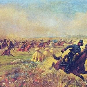 The Battle of Mir on 9 July 1812, 1912. Artist: Masurovsky, Viktor Viketyevich (1859-after 1923)