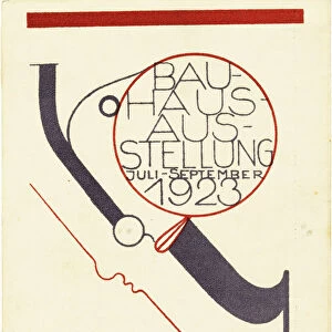 Bauhaus exhibition. Postcard, 1923. Creator: Schlemmer, Oskar (1888-1943)