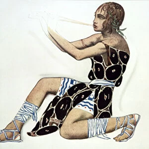 Beotien, costume design a Ballets Russes production of Narcisse, music by Tcherepnin, 1911. Artist: Leon Bakst