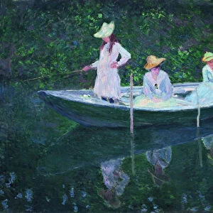 The Boat at Giverny (En norvegienne). Artist: Monet, Claude (1840-1926)