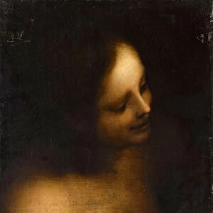 Bust-length female nude. Artist: Anonymous