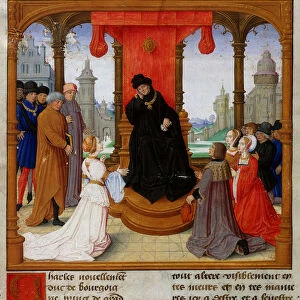 Charles the Bold, dressed in black in mourning for Philip the Good, Mid of the 15th cen