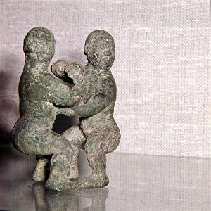 Chinese Bronze Wrestlers, Late Zhou Dynasty, 4th century BC-3rd century BC