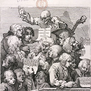 A chorus of singers, 1732. Artist: William Hogarth
